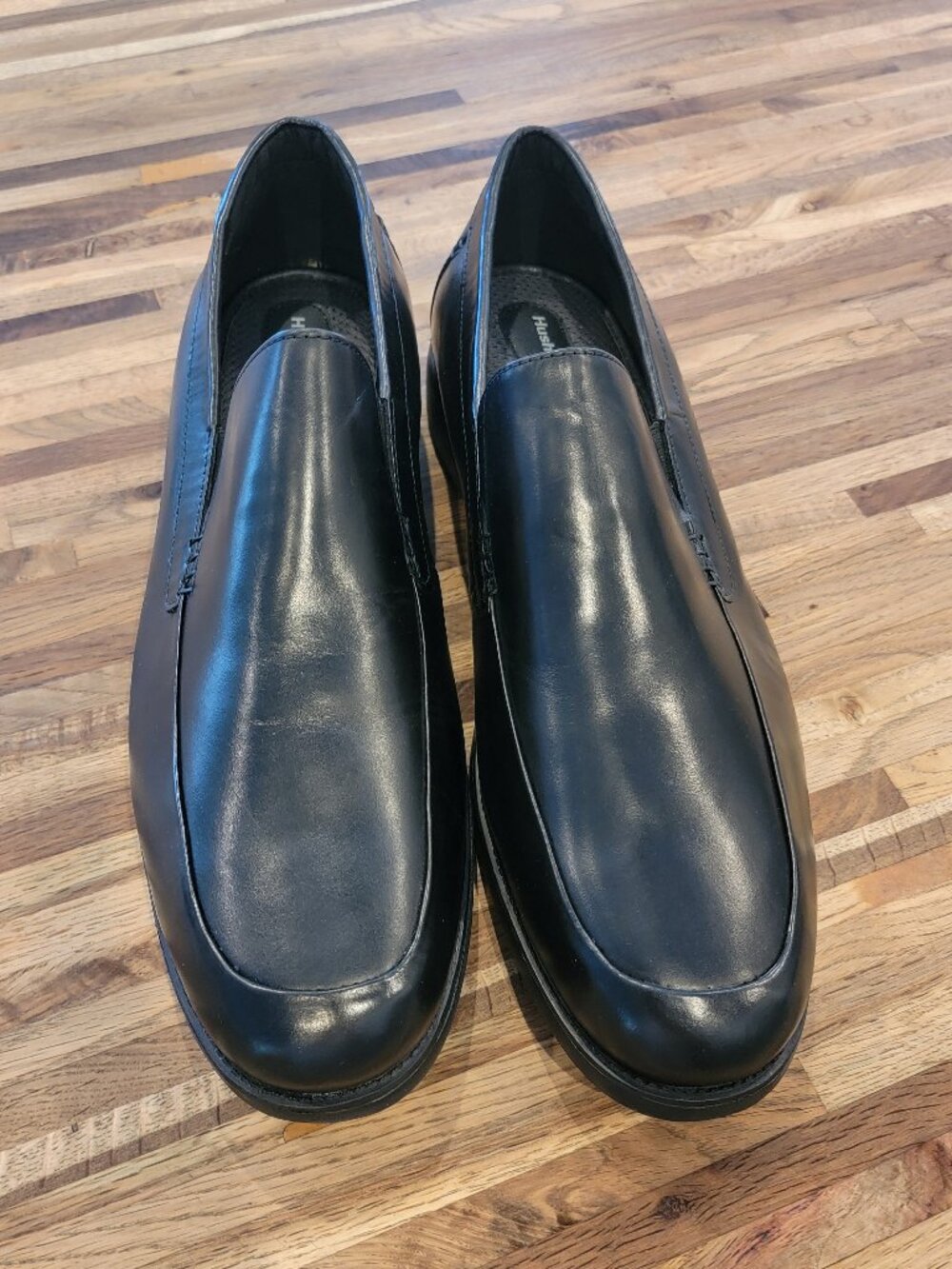 Hushpuppies Emit Black Men's Slip On Dress Shoes/Loafers